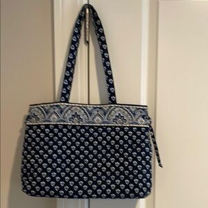 Vera Bradley Blue and White Quilted Tote Bag